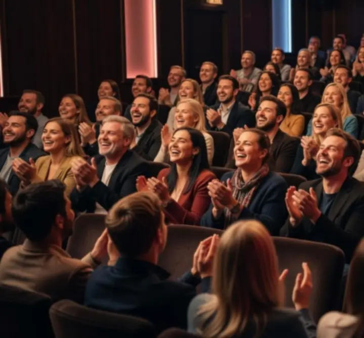 Nevető közönség egy stand-up esten